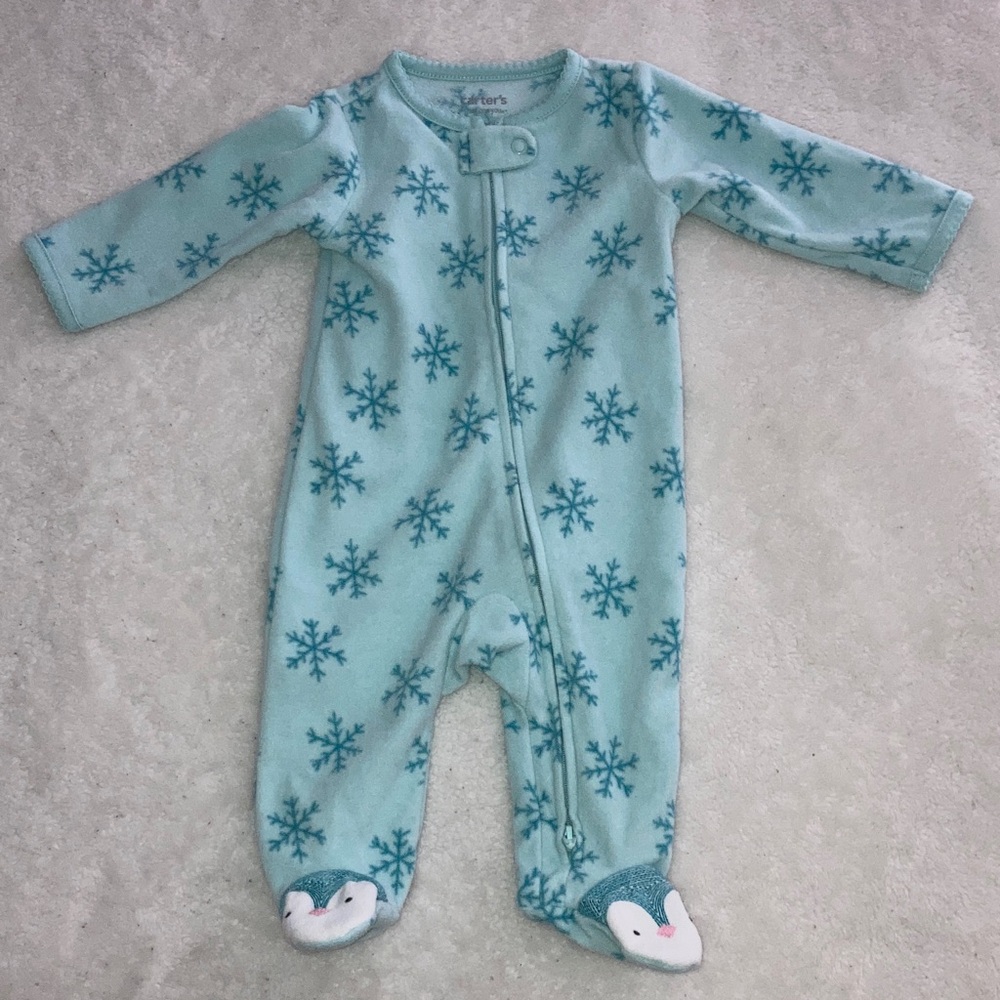 #61. Carter’s - Snowflake Patterned One Piece